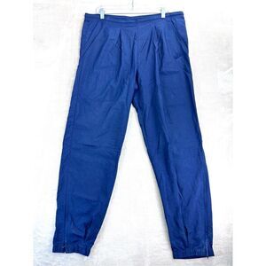 Vintage Nike Sweatpants Mens (S) 36x30 Blue Nylon Drawstring Windbreaker Joggers